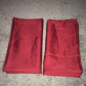 Burgundy curtains